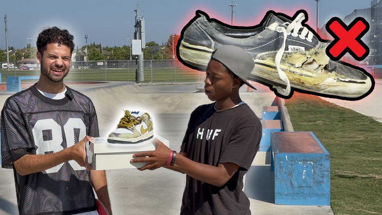 I Gave New Shoes to the Worst Shoes at the Skatepark