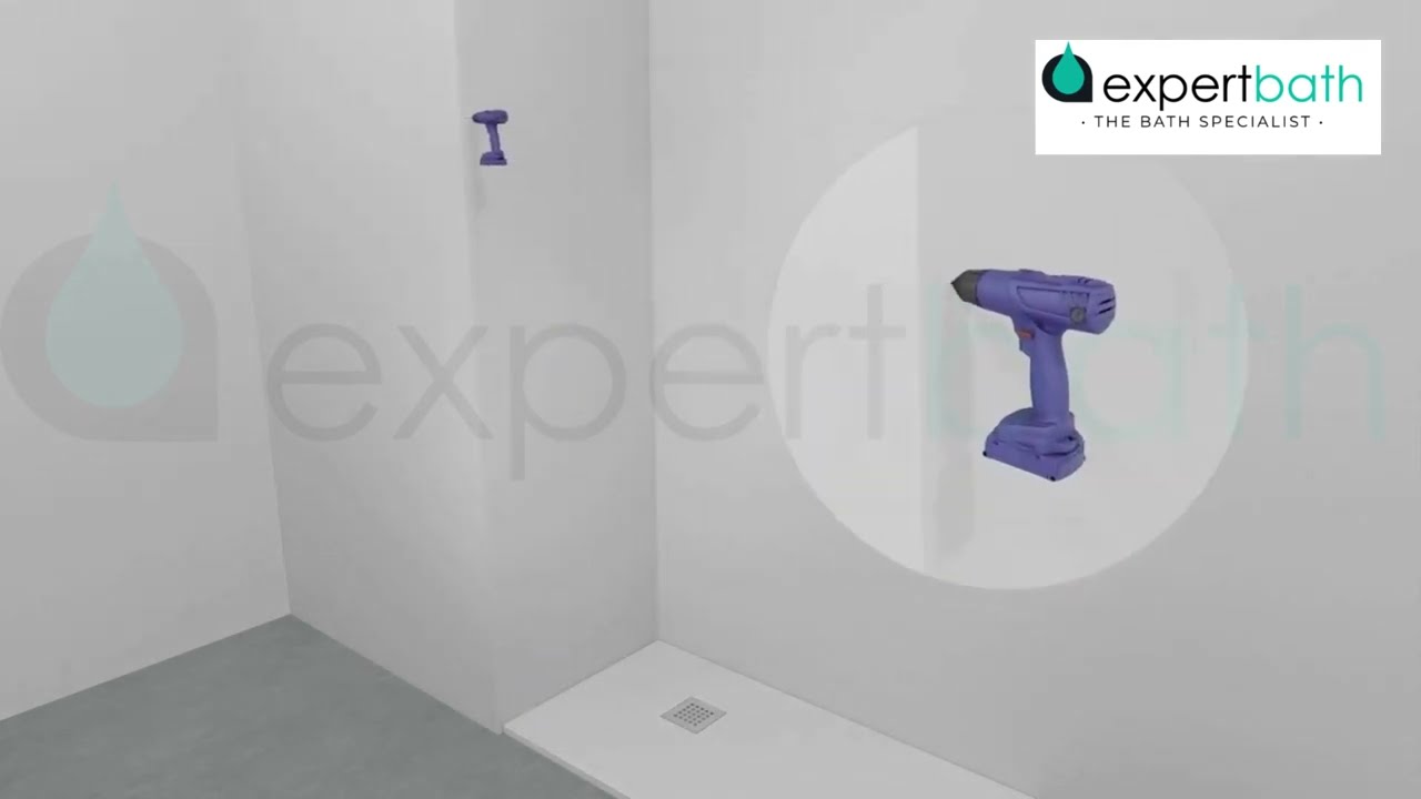 Walk-in Instalación Mampara de ducha panel fijo