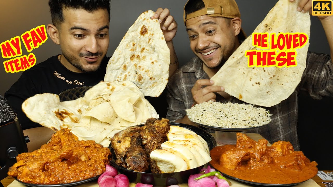 MY FAV CHICKEN SAJJI, CHICKEN ROGAN JOSH, CHICKEN RARA, BUTTER NAAN, JEERA RICE, RUMALI ROTI MUKBANG