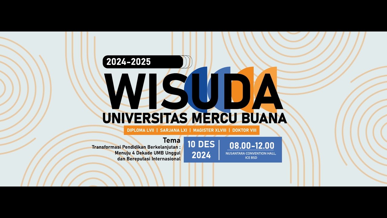 🔴 LIVE | SESI PAGI | WISUDA UNIVERSITAS MERCU BUANA | 10 DESEMBER 2024