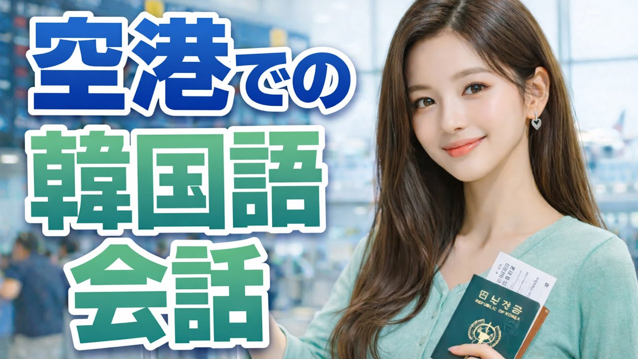 [ハングル Lab.] 空港でのかんたん韓国語会話🛩| リアル韓国語日常フレーズ 50文 |韓国語学習