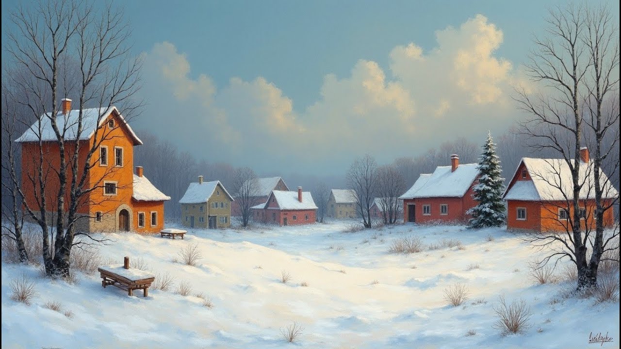 Paesaggi invernali innevati