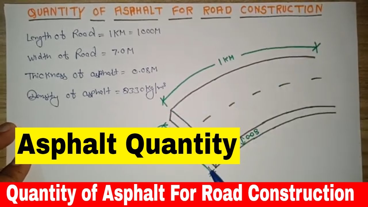 quantity of asphalt for road construction | bitumen asphalt road