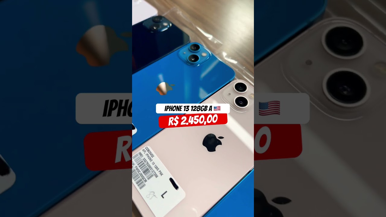iPhone 13 128GB BARATO 😱 O melhor fornecedor de iPhones semi novos #fornecedordeiphones #iphone