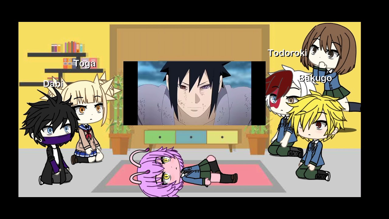 Bnha react to naruto Vs sasuke|| Request ||
