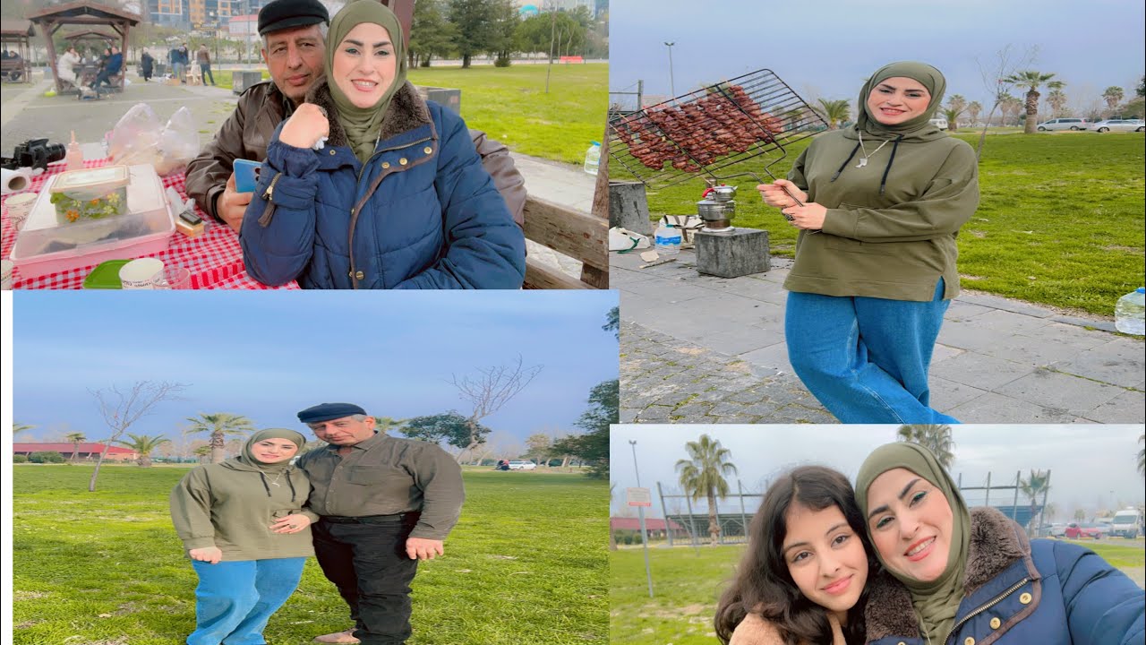 طلعنه للحديقه اجواء لطيفه ساعدنه الأطفال الأتراك