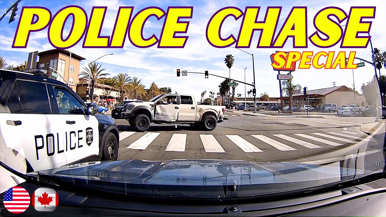 Random Police Chase Caught On Dashcam