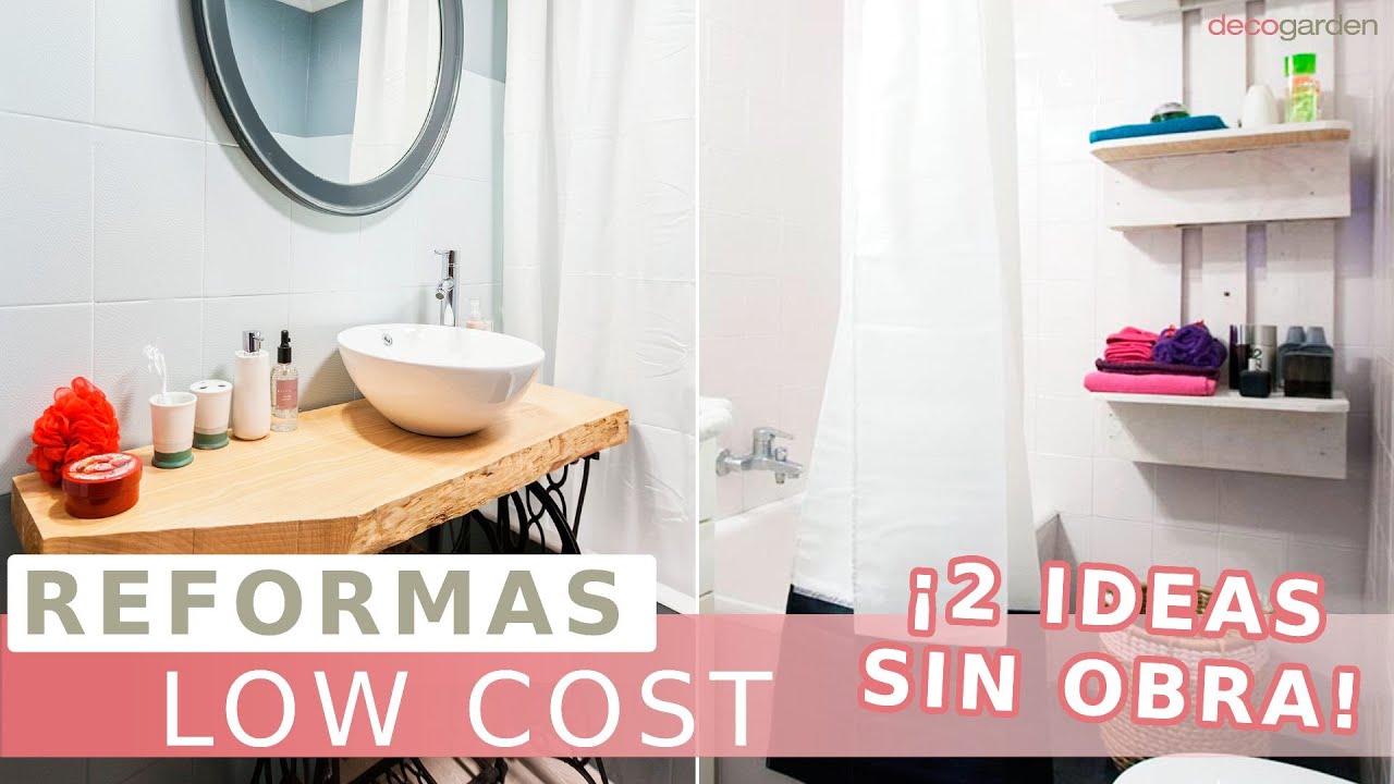 MODERNIZAR el BAÑO LOW COST - 2 reformas económicas y SIN OBRAS // Decogarden