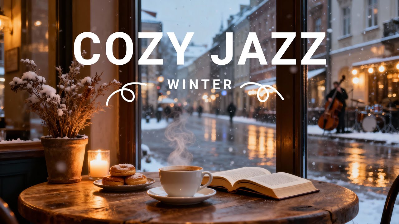 Cozy Winter Jazz & Coffee Shop Ambience – Smooth Instrumental for Study & Relaxing