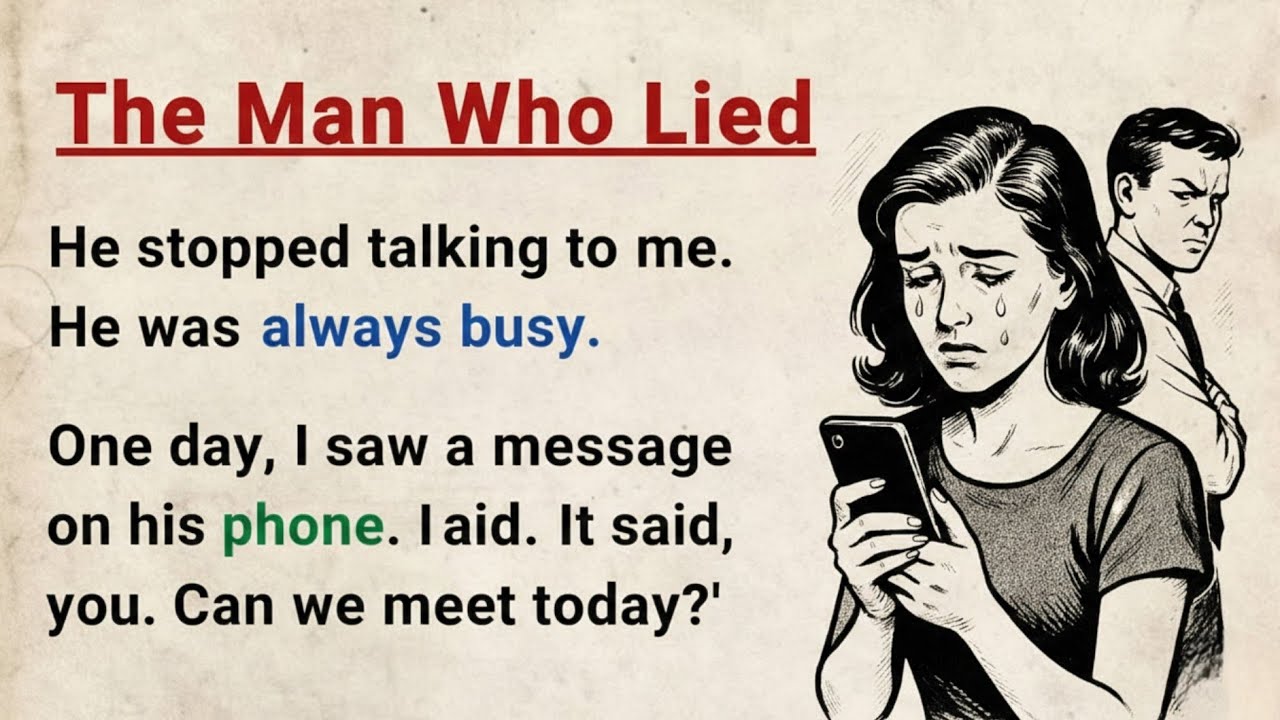 Learn English through Stories Level 1 ⭐ The Lying Man – Improve Your English | English Audio Podcast