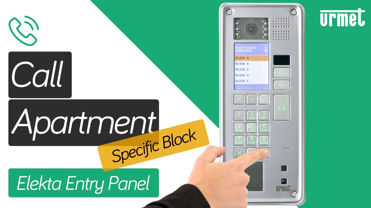 How to Call an Apartment in a Specific Block (Building) - Urmet Elekta Entry Panel