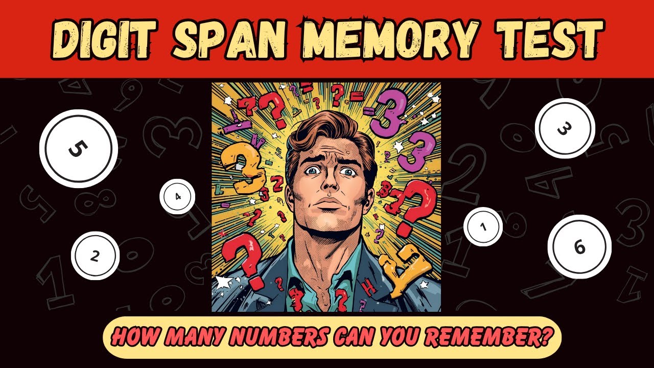 Can You Remember These Numbers: Digit Span Test used by psychologists