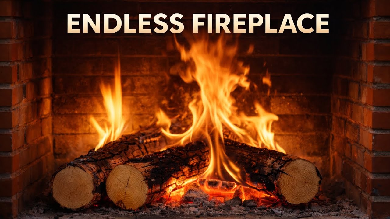 10 Minutes Cozy Fireplace Ambience 🔥 Silent Fireplace Visuals for Relax, Study & Calm