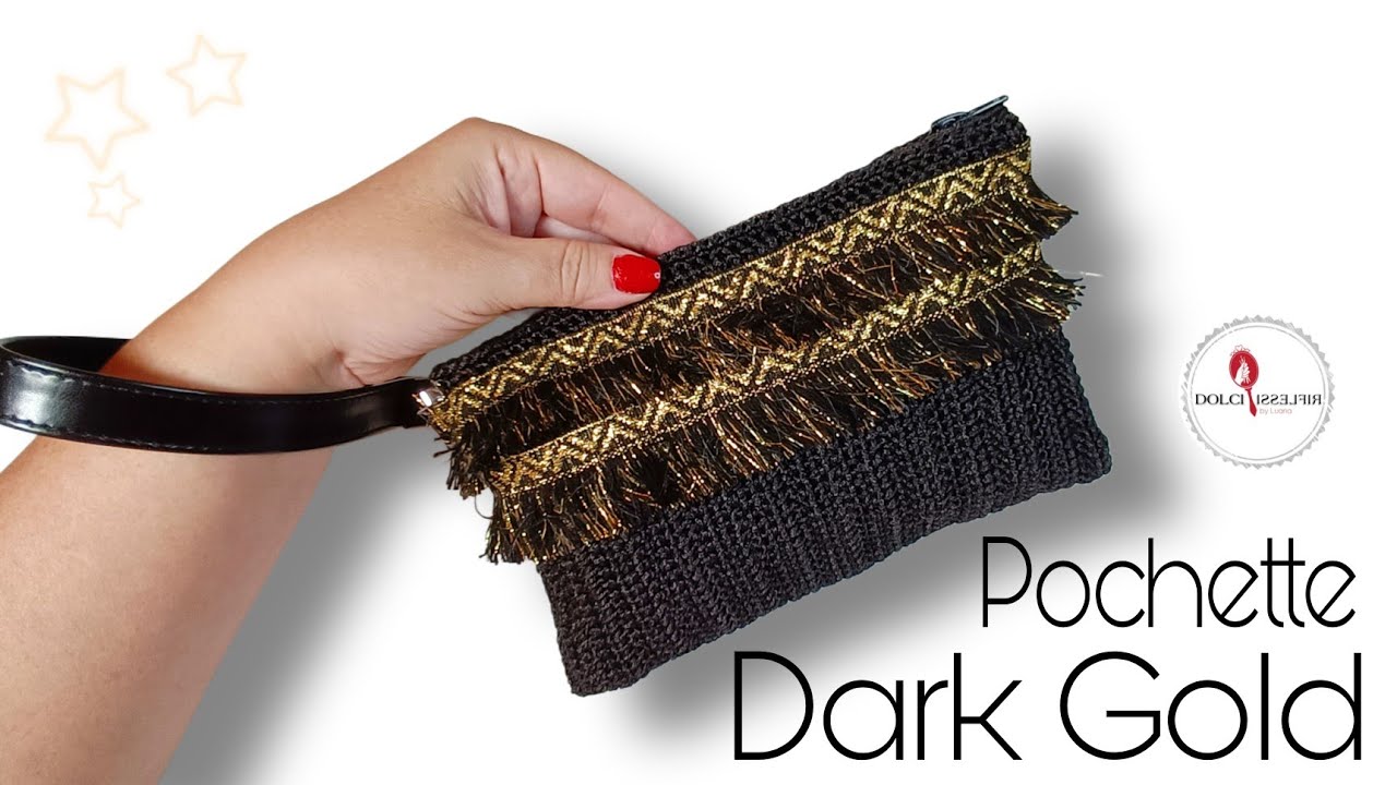 Pochette Dark Gold all’Uncinetto: Eleganza e un Regalo Speciale ✨