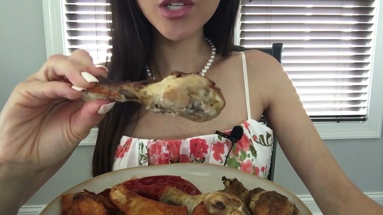 ASMR Eating Sounds  Chicken and Fries
