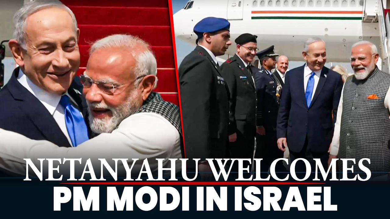 LIVE: Israeli PM Netanyahu welcomes India's Narendra Modi at a ceremony at Ben Gurion Airport