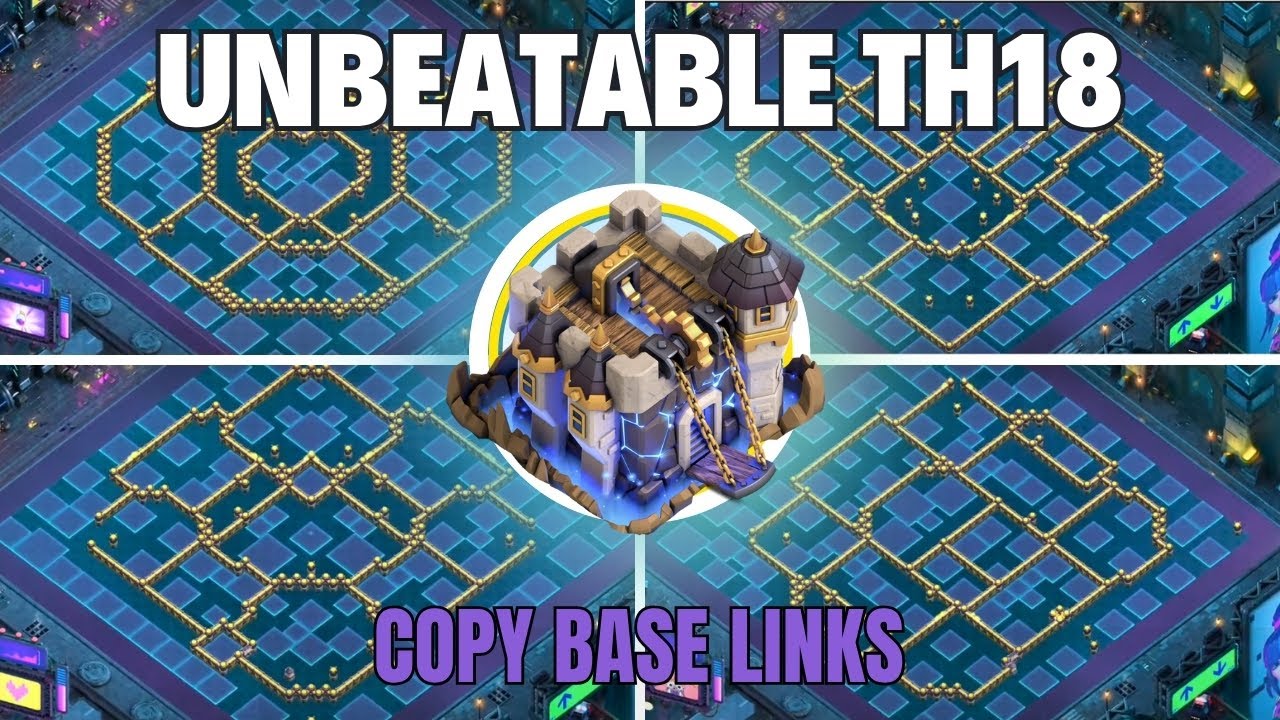100% Win Rate! 🛡️TOP 5 BEST TH18 BASE LINK (Anti 3-Star War Base) - Clash of Clans Layouts