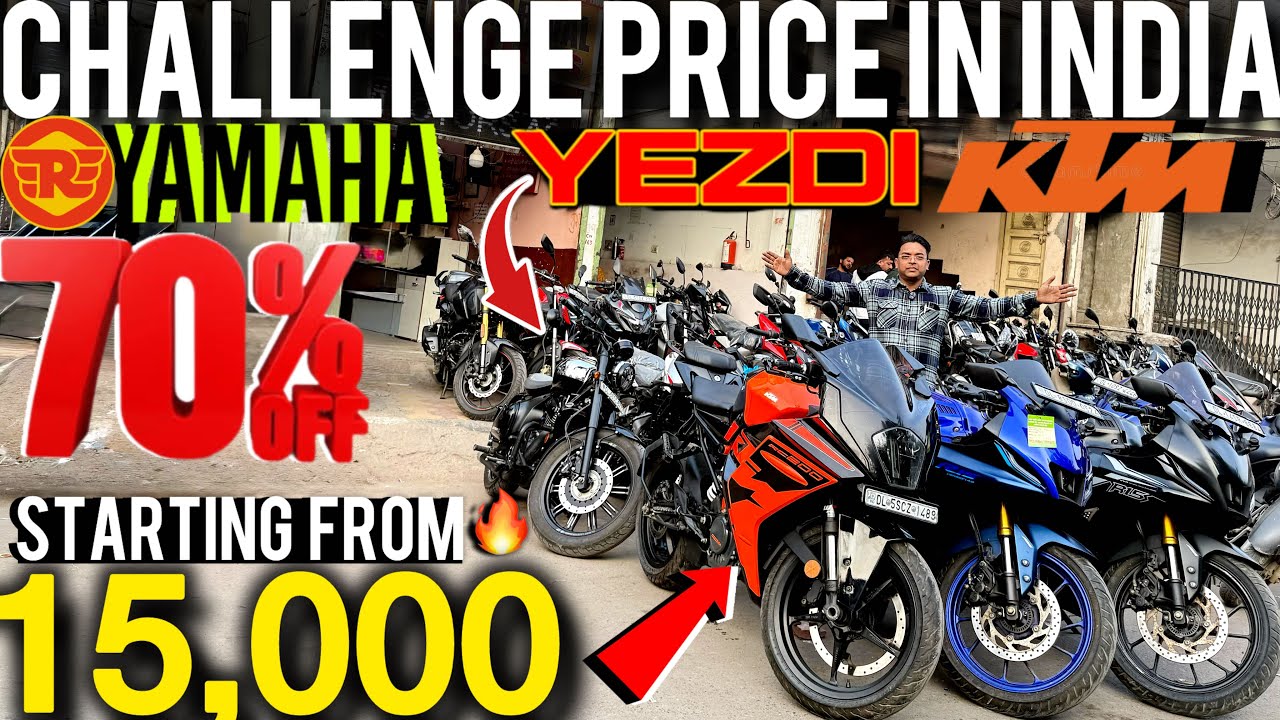 Second hand Budget Bikes Under ₹15,000 NS400 Yamaha R15 MT15 KTM Duke Standard 350 Aggarwal motors
