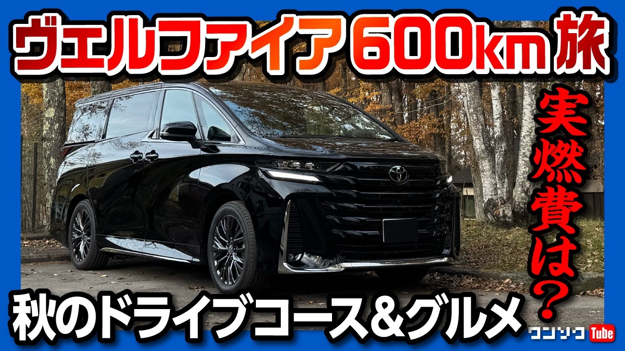 【ヴェルファイアでフル乗車600kmの旅】40系ハイブリッドの実燃費は? ロングドライブには純正ナビ画面でYouTubeやNetflixなどが見れちゃうオットキャストがオススメ!