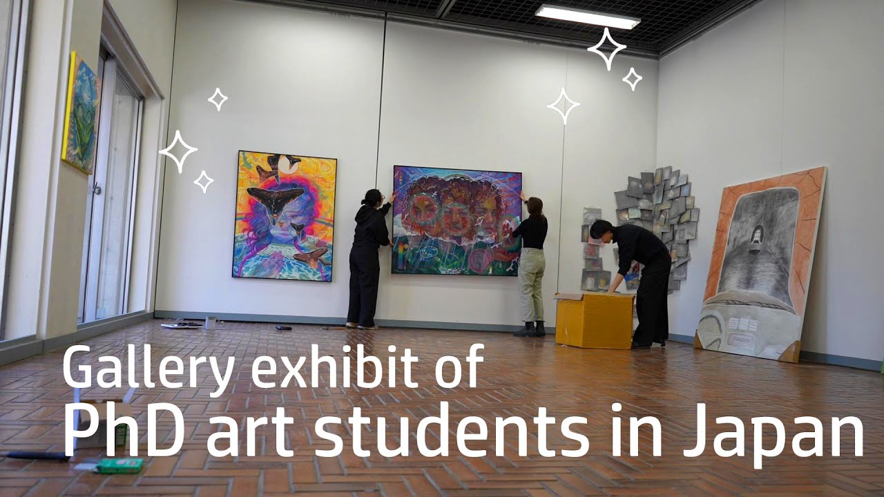 Gallery exhibit of three PhD art students in Japan
