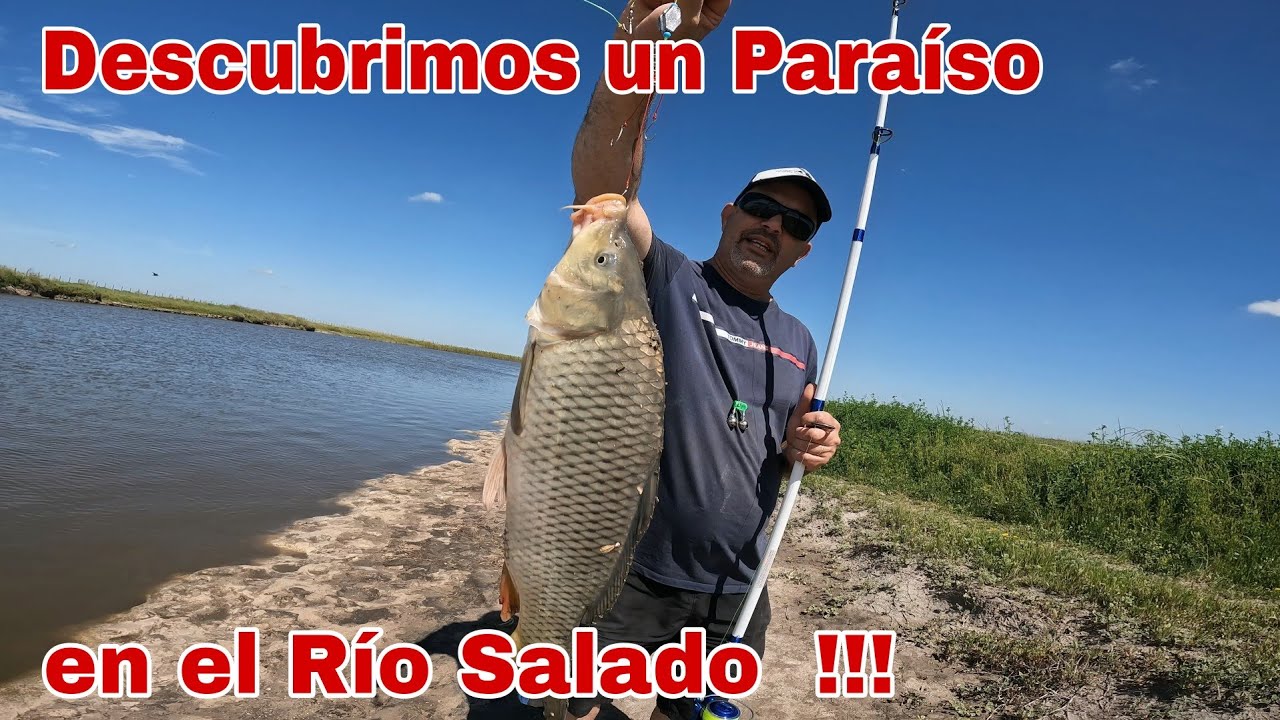 Paraíso de Pesca en el Río Salado , lugares de Pesca Desconocidos !!! Peje , Dientudos y Carpines !!