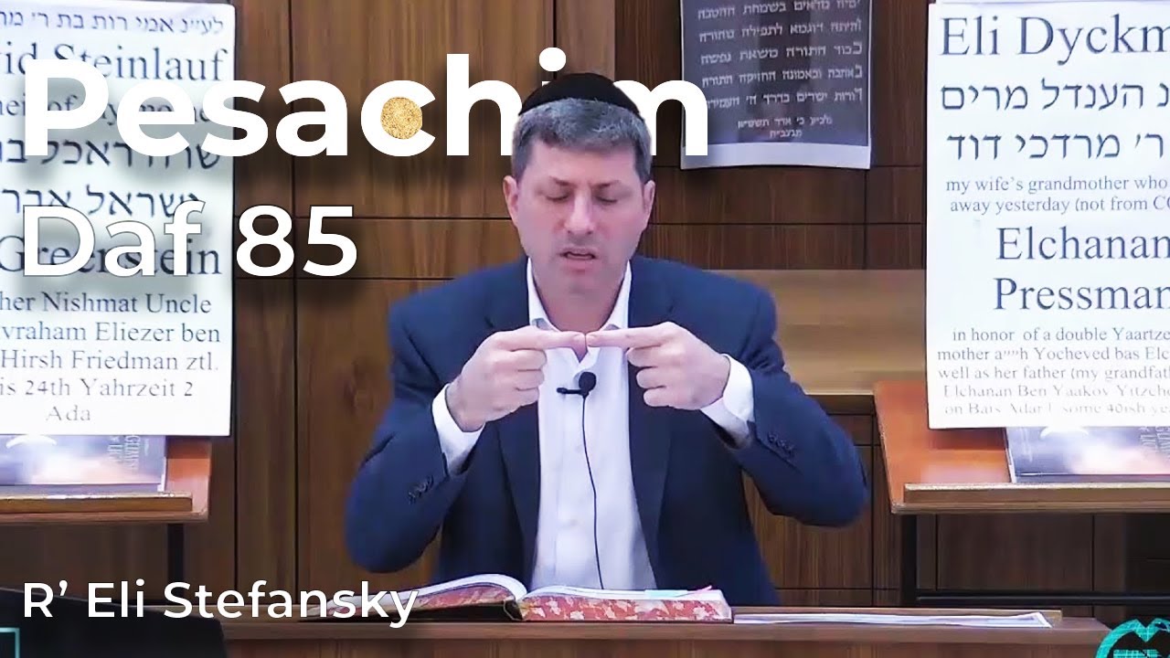 Daf Yomi Pesachim Daf 85 by R’ Eli Stefansky