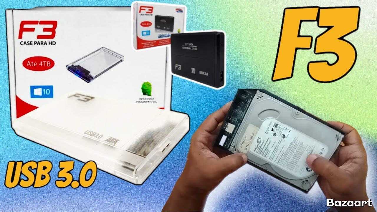 Case HD EXTERNO Sata 3.5 Usb 3.0 Gaveta F3 (PC)! 2,5 HDD-SSD -HDD 3,5¨**