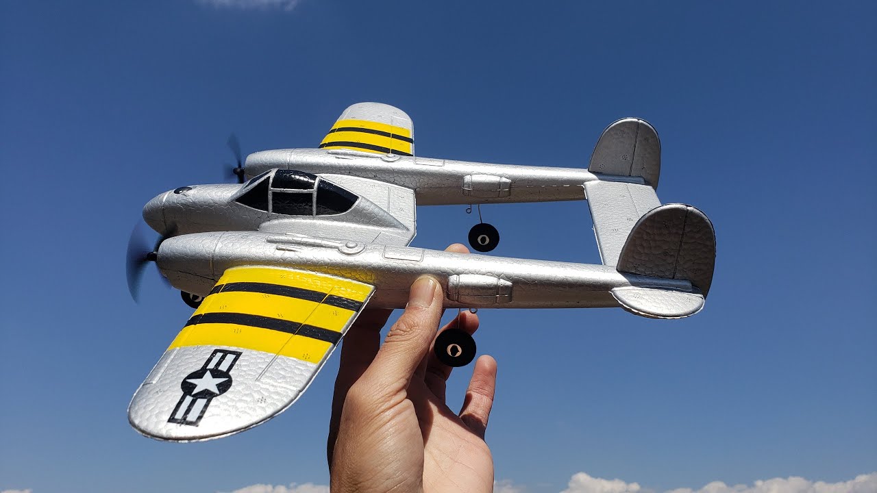 P-38 Lightning RC Fighter Airplane / RC Warbird Unbox and Test