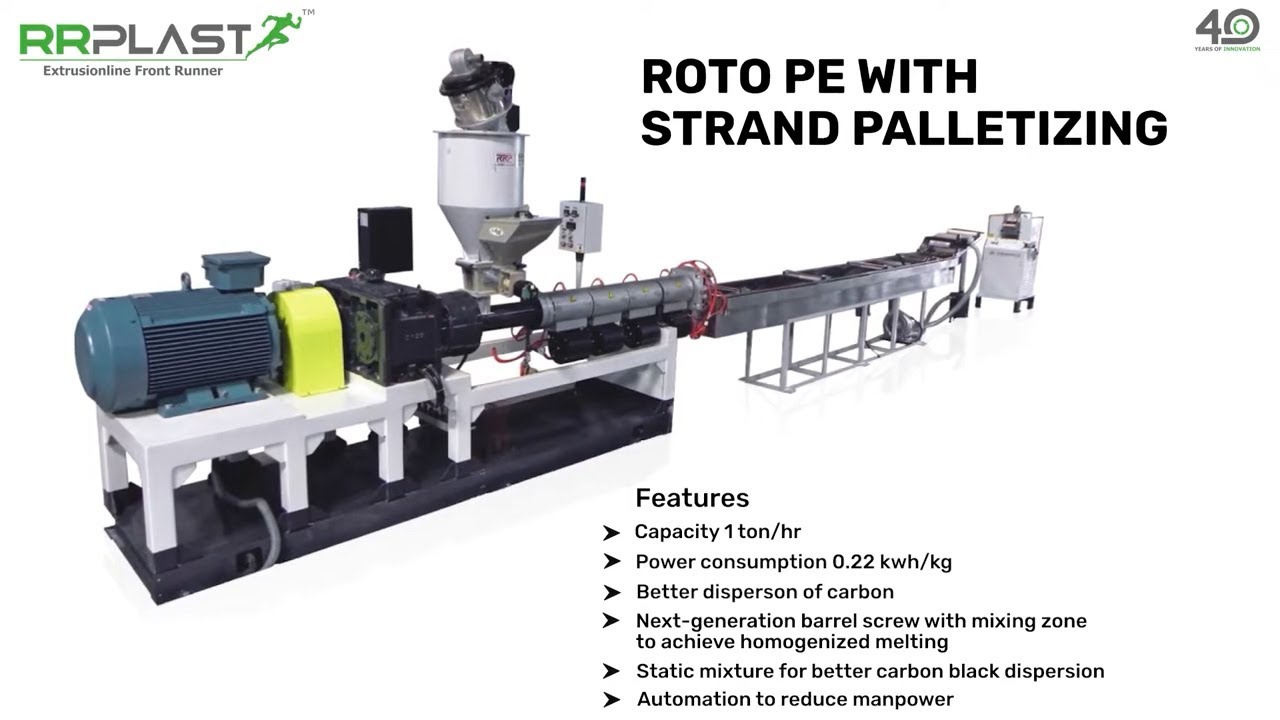 ROTO PE COLORING GRANULATION PLANT | COMPOUNDING MACHINE | RR PLAST EXTRUSIONS #compoundingmachine