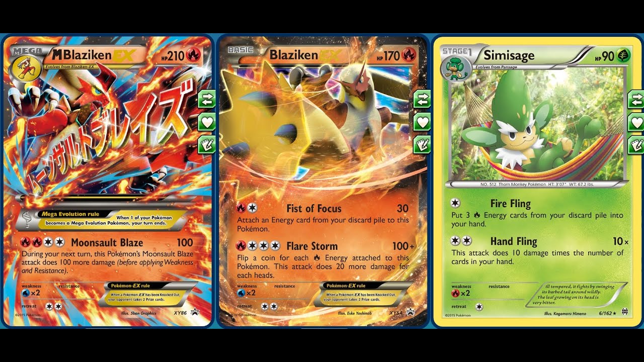 Extreme Damage Mega Blaziken Ex/Simisage Deck With Insane Draw Power and Healing