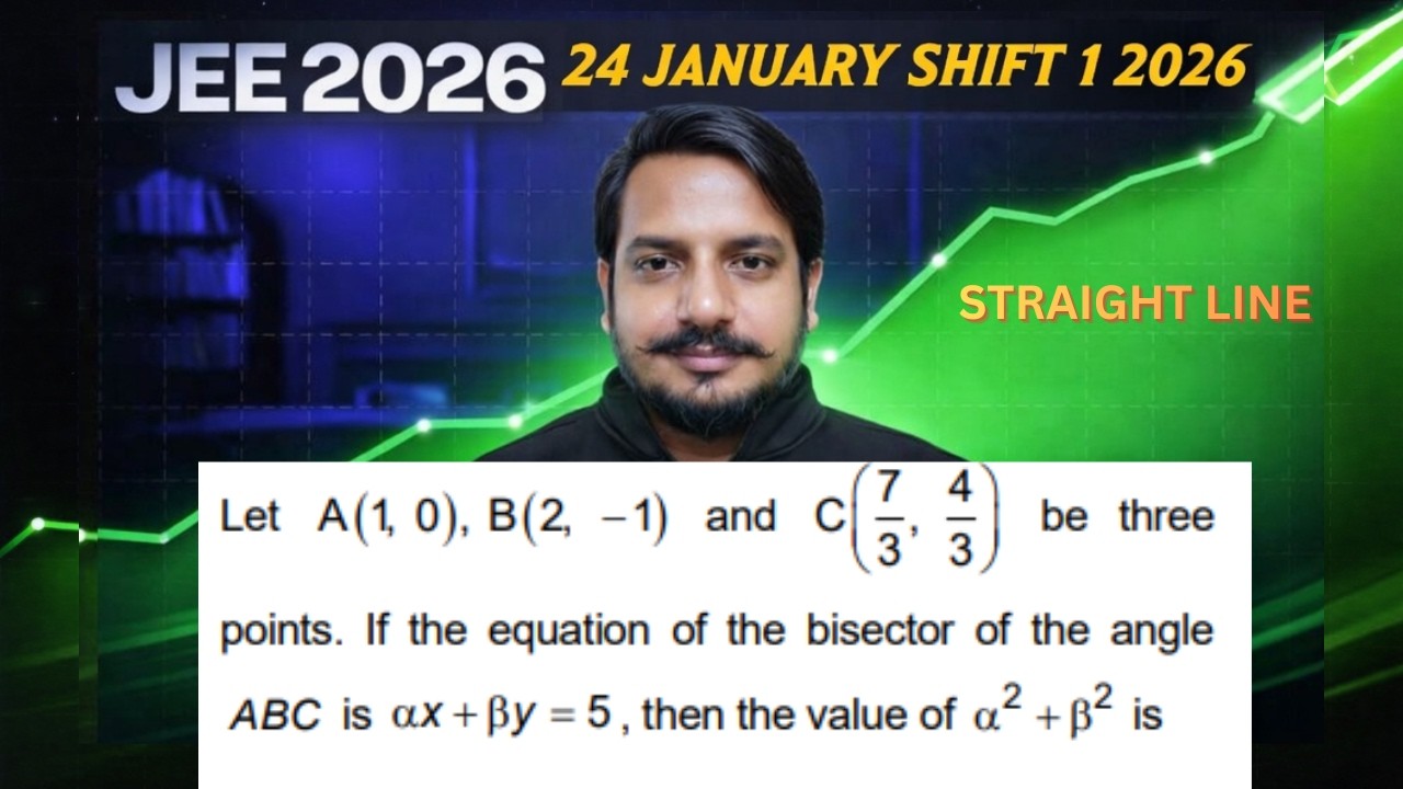 24 JANUARY SHIFT 2 2026 ELLIPSE LetA 1, 0 , B 2, 1 ( ) ( − )and7 4 C ,3 3     be threepoints.