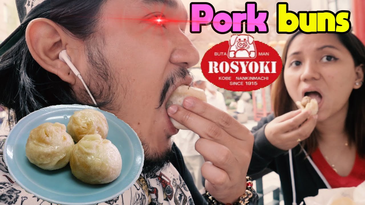 Eating Chinese Pork Buns at Chinatown - Kobe, Japan | ROSYOKI KOBE | LEJIN TV