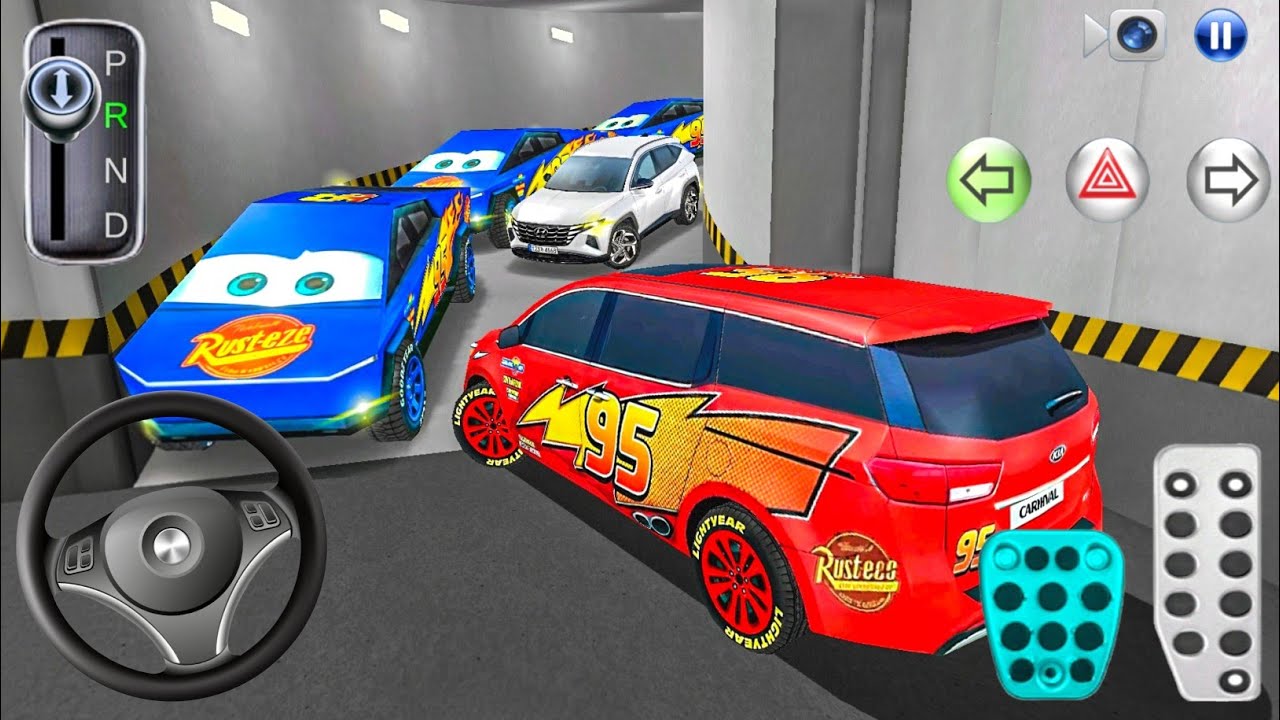 New Carnival McQueen car Stuck in Parking Garage - 3D Driving Class - Car Game 3D Driving Class Game