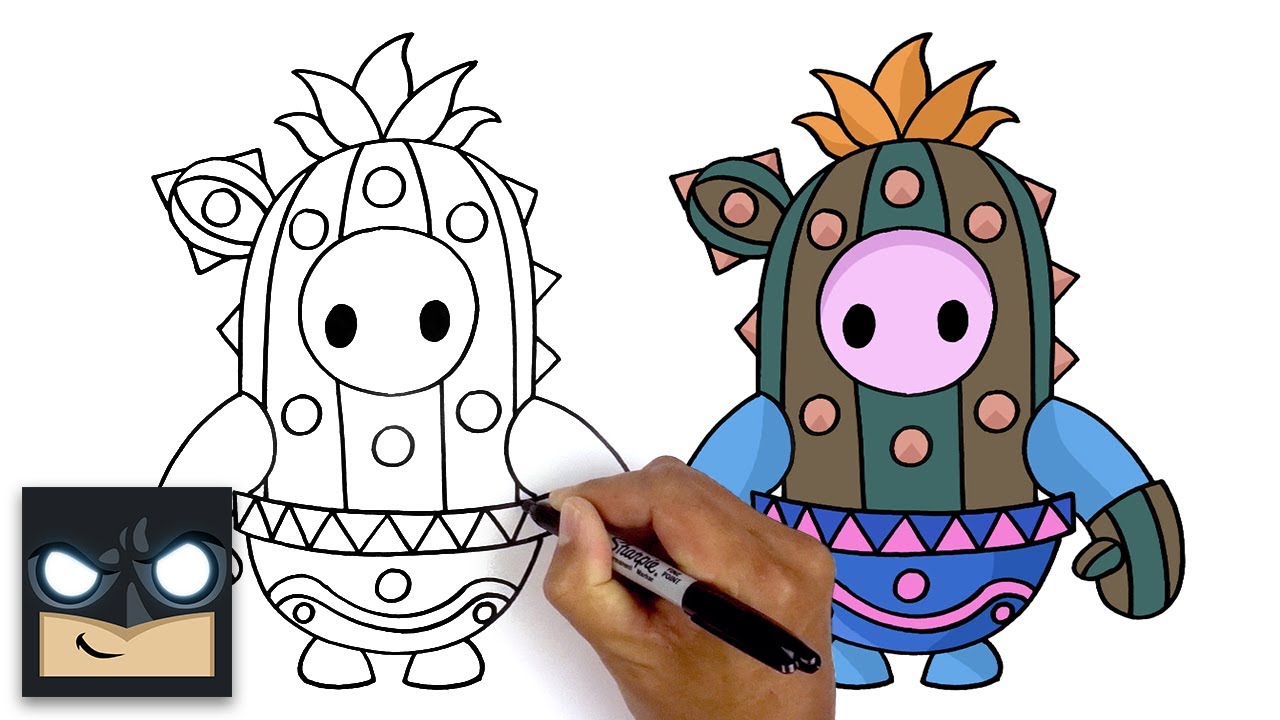 How To Draw Cactus Skin | Fall Guys