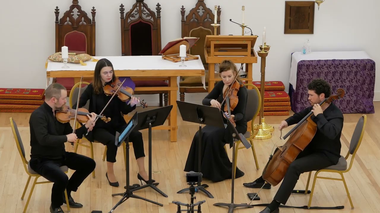 Embassy Series String Quartet performs Mvmt 4 of Beethoven's String Quartet in B-flat Major, Op. 130