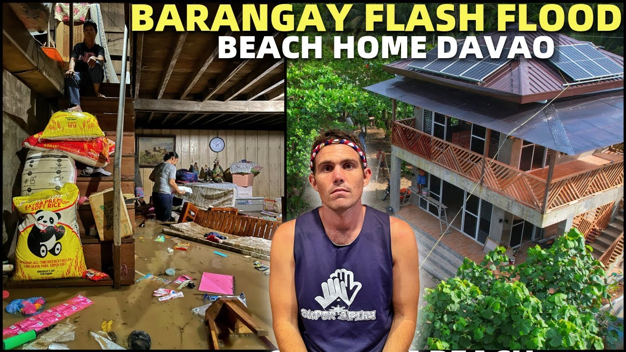 FLASH FLOOD IN CATEEL - Beach Home Barangay Store Damaged (BecomingFilipino)
