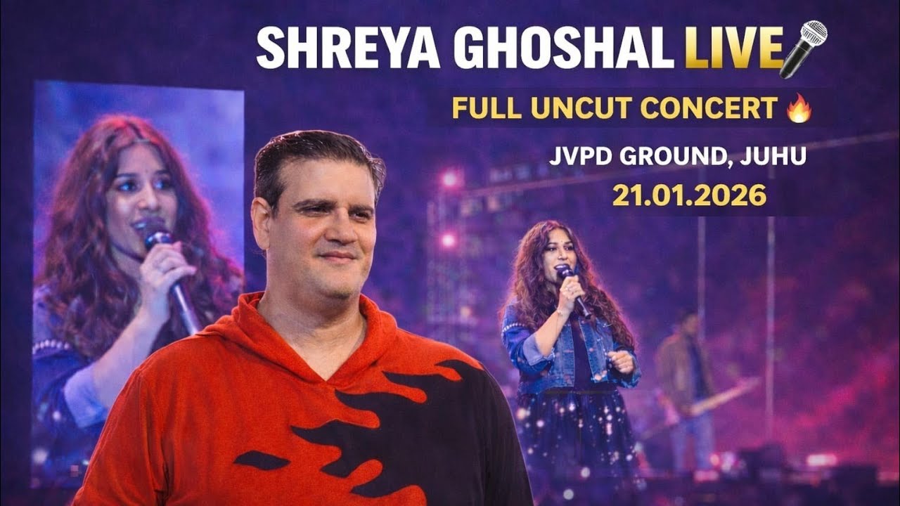 Shreya Ghoshal Full Uncut Live Concert 😍 | JVPD Ground Juhu | 2026 | TERE LIYE, MERE DHOLNA,TERI OR 