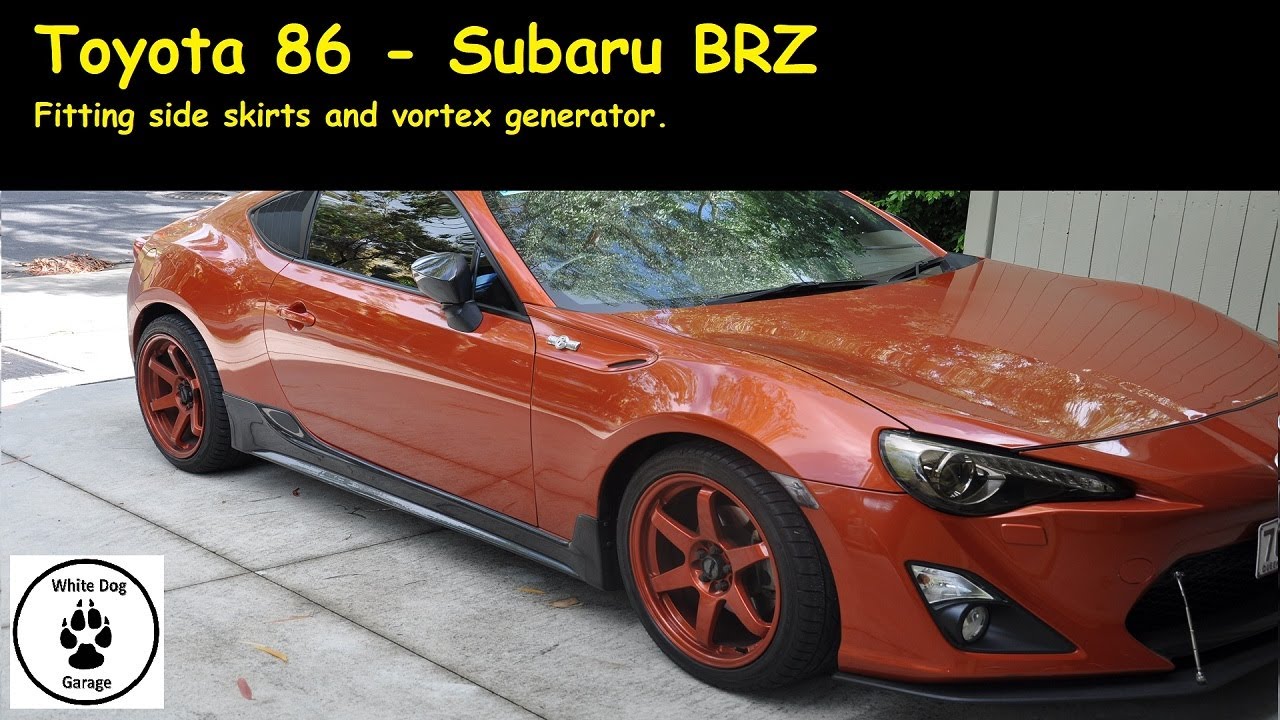Fitting Side Skirts and Vortex Generator to Toyota 86 or Subaru BRZ