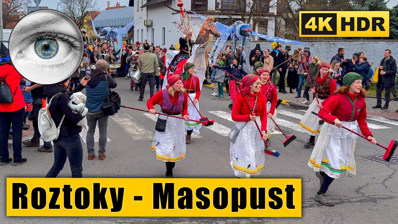 Roztoky Masopust 2024 - A live report from the parade 🇨🇿 Czech Republic 4K HDR ASMR