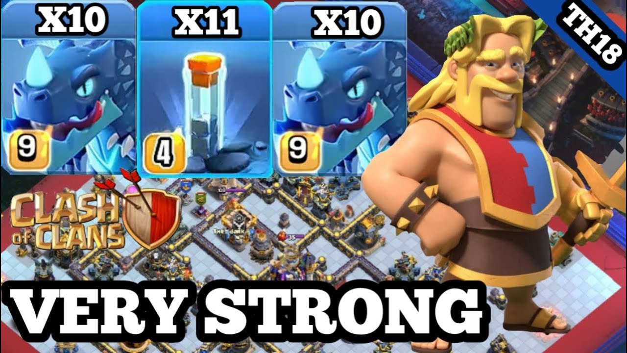 Electro dragon & totem spell attack strategy I best th18 attack strategy coc