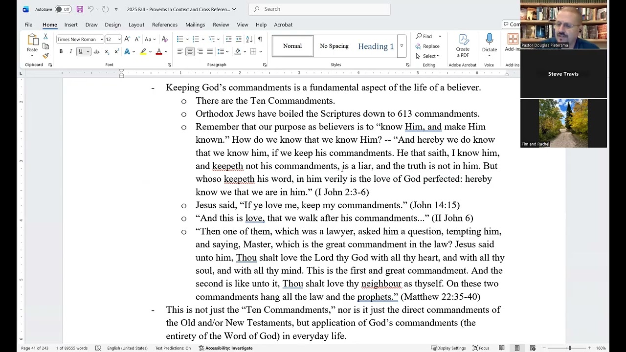 2025 12 10   Bible Study Series on Proverbs by Dr Pietersma