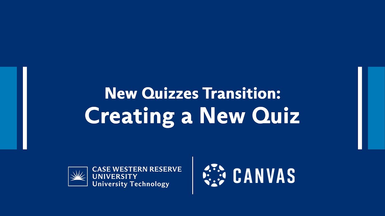 Create New Quizzes in Canvas