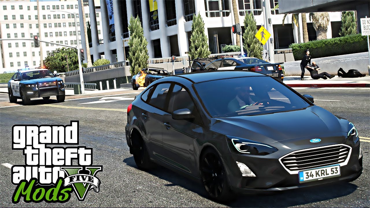 Fuga da Policia Com FORD FOCUS 2021 - GTA 5 MODS