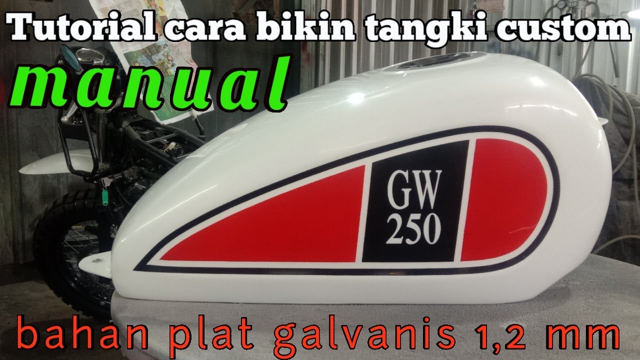 Tutorial cara membuat tangki custom manual / bahan plat galvanis 1,2 mm