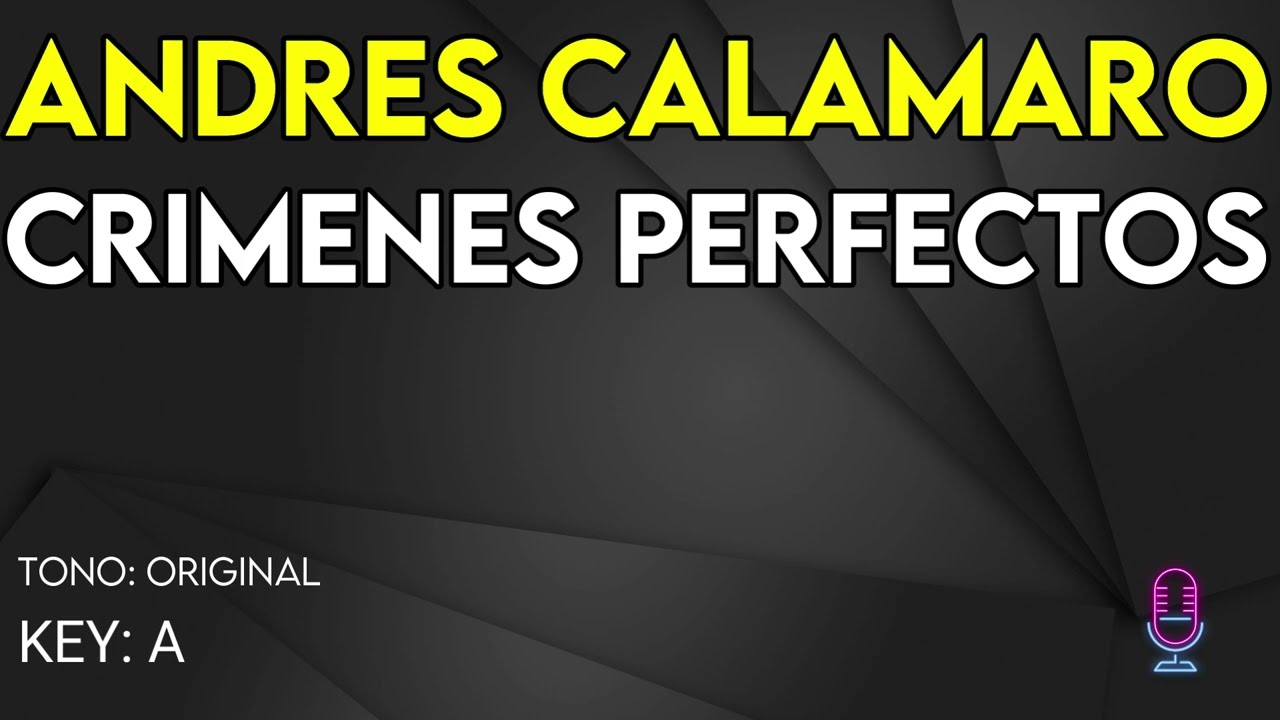 Andrés Calamaro - Crímenes Perfectos - Karaoke Instrumental