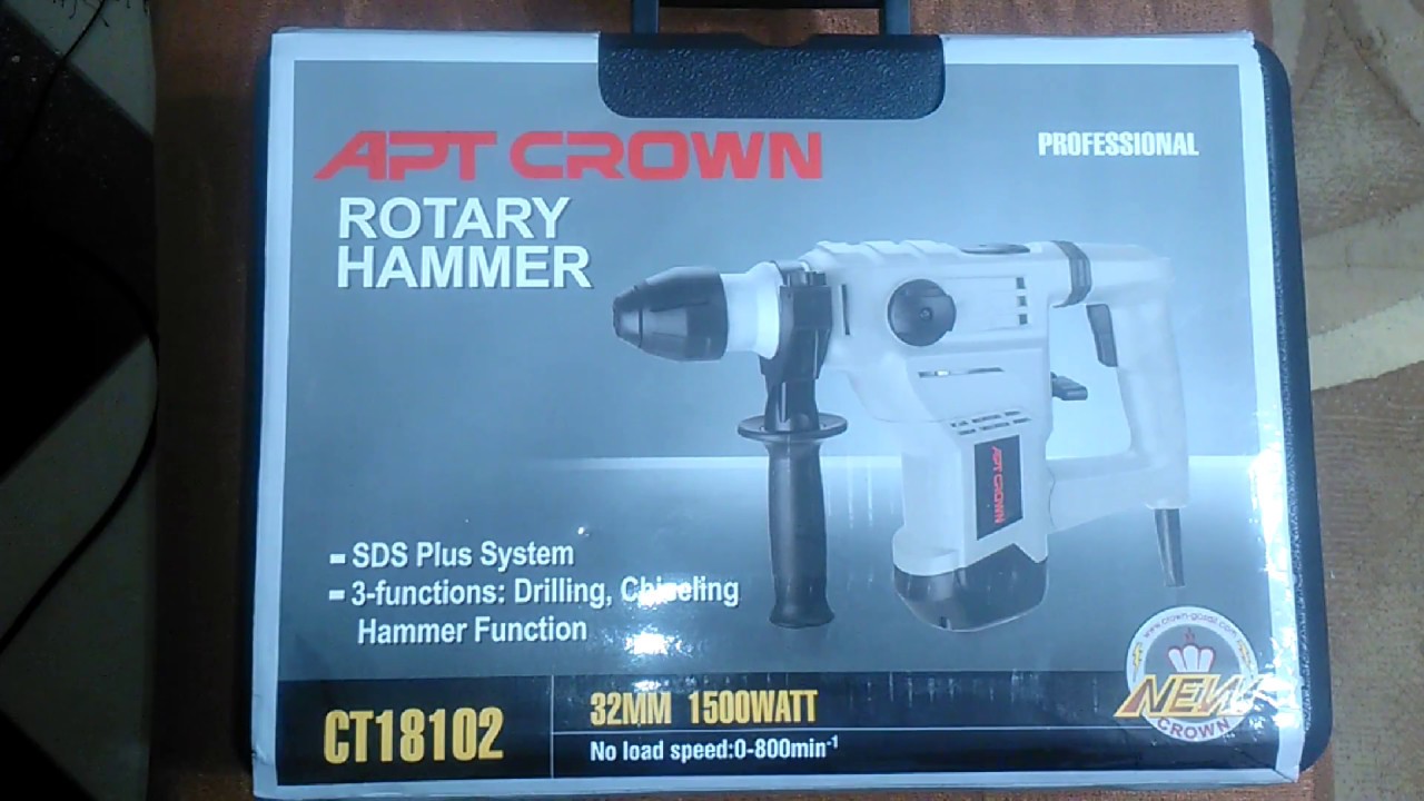فتح صندوق ومراجعه كامله لهيلتى Rotary Hammer Apt Crown 1500W