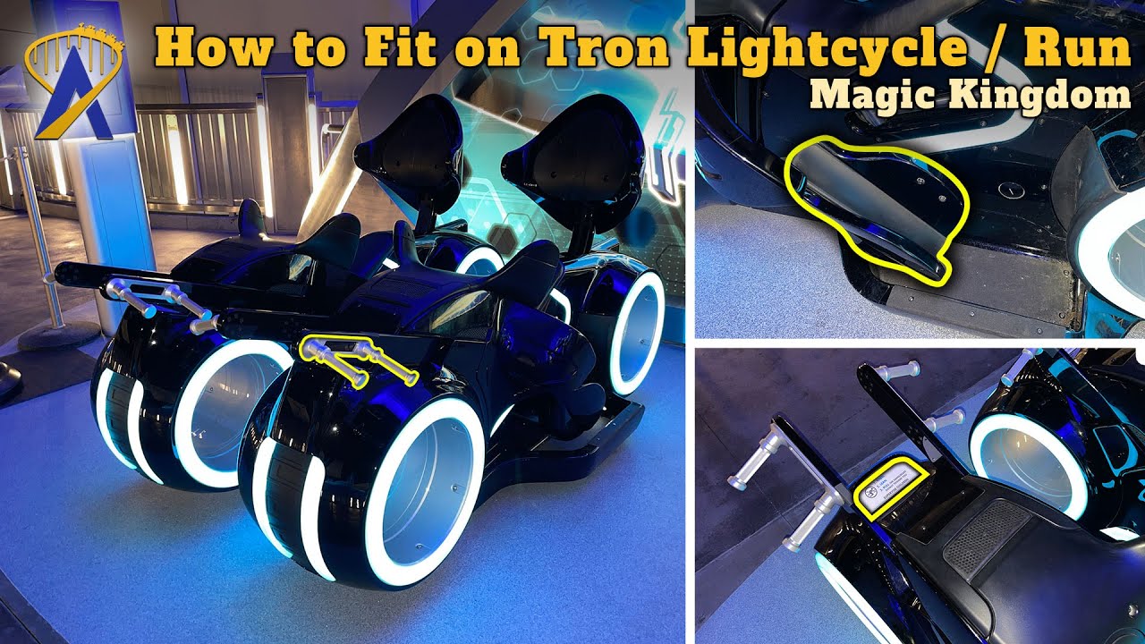 How To Sit and Fit Right on Tron Lightcycle / Run Roller Coaster Bike Seats at Magic Kingdom