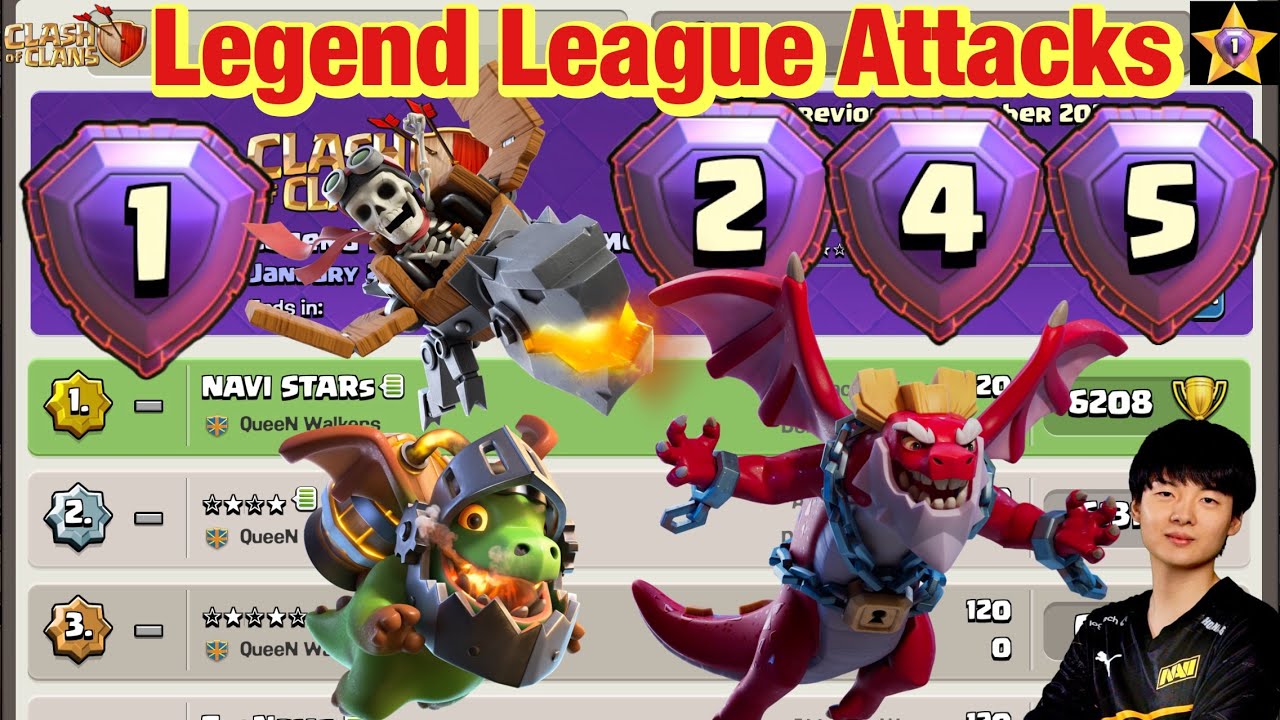 Legend League Attacks April Season Day5 DRAGON RIDER TOTEM With Army Link