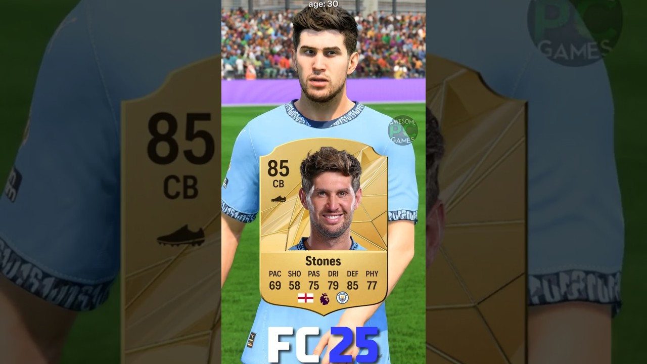 🏴󠁧󠁢󠁥󠁮󠁧󠁿 JOHN STONES fifa evolution (13-25) #eafc25 #fc25 #fifa #stones #mancity