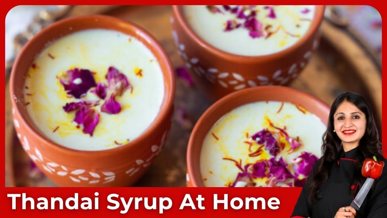 How to make Thandai Syrup At Home ?, Holi special thandai syrup recipe in Hindi, Thandai Recipe